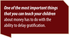 delay gratification